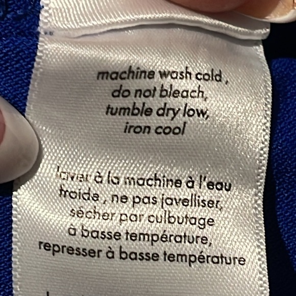 DANIELLE BERNSTEIN BY MEWOREWHAT HIGH RISE WIDE LEG TROUSERS CORAL BLUE SIZE 00 - Picture 13 of 14